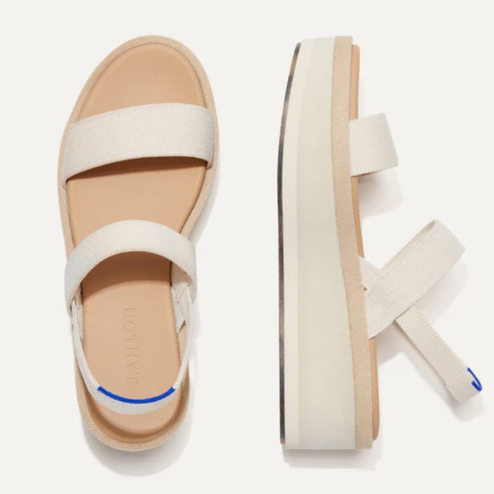 ROTHY’S - The Lightweight Wedge in Salt. WORN ONCE